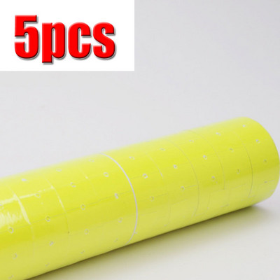 5 ruļļi Cenas etiķete Vienas rindas cenas etiķetes zīme MX-5500 cenas ieroču marķētājs balts 21mmX12mm Piemērots pārtikas precēm