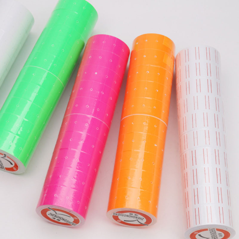 5 ruļļi Cenas etiķete Vienas rindas cenas etiķetes zīme MX-5500 cenas ieroču marķētājs balts 21mmX12mm Piemērots pārtikas precēm