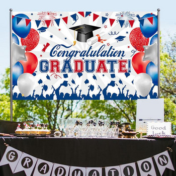 Клас на 2023 г. Фон в гимназията Колеж Градина Външен двор Устойчив стенен банер за дипломиране за парти декорация