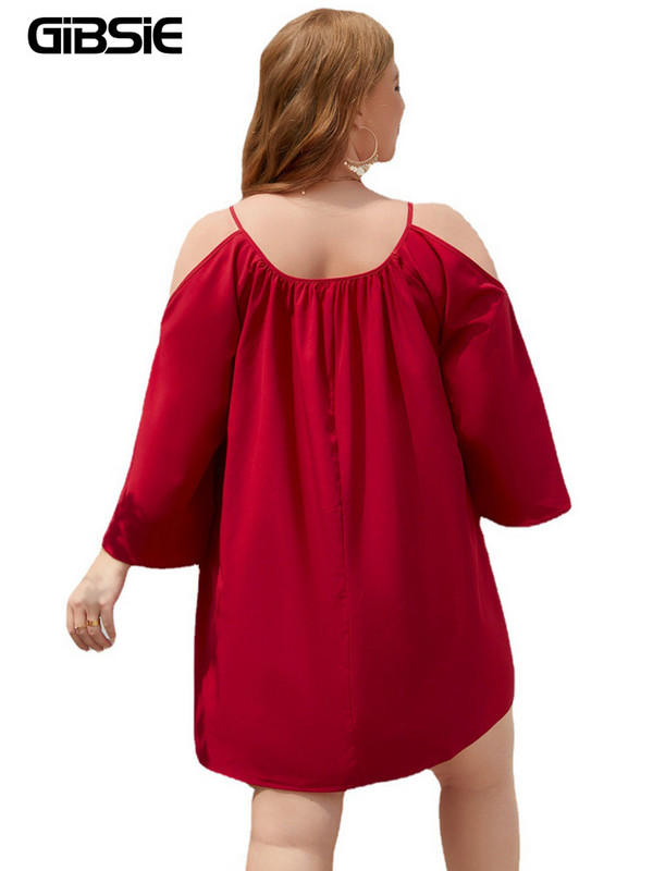 GIBSIE lielizmēra vienkrāsains O veida kakla izgriezums, kleita ar šķēlumiem piedurknēm sievietēm, 2023. gada vasara, jaunas brīvdienu korejiešu modes brīvdienas, brīvas minikleitas