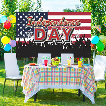 Нов плат за фон за Деня на независимостта на Америка 2023 Деня на независимостта Банер Фонова декорация Парти за деня на независимостта L5