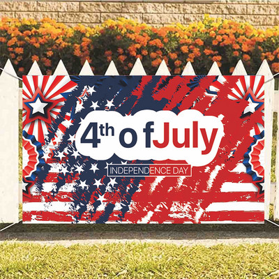 Új amerikai függetlenség napi háttérkendő, 2023. függetlenség napja szalaghirdetés háttérdísz Függetlenség napi parti L5