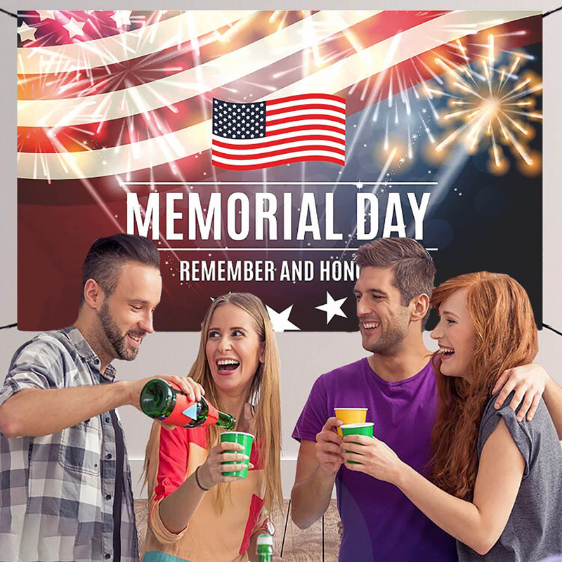 Új amerikai függetlenség napi háttérkendő, 2023. függetlenség napja szalaghirdetés háttérdísz Függetlenség napi parti L5