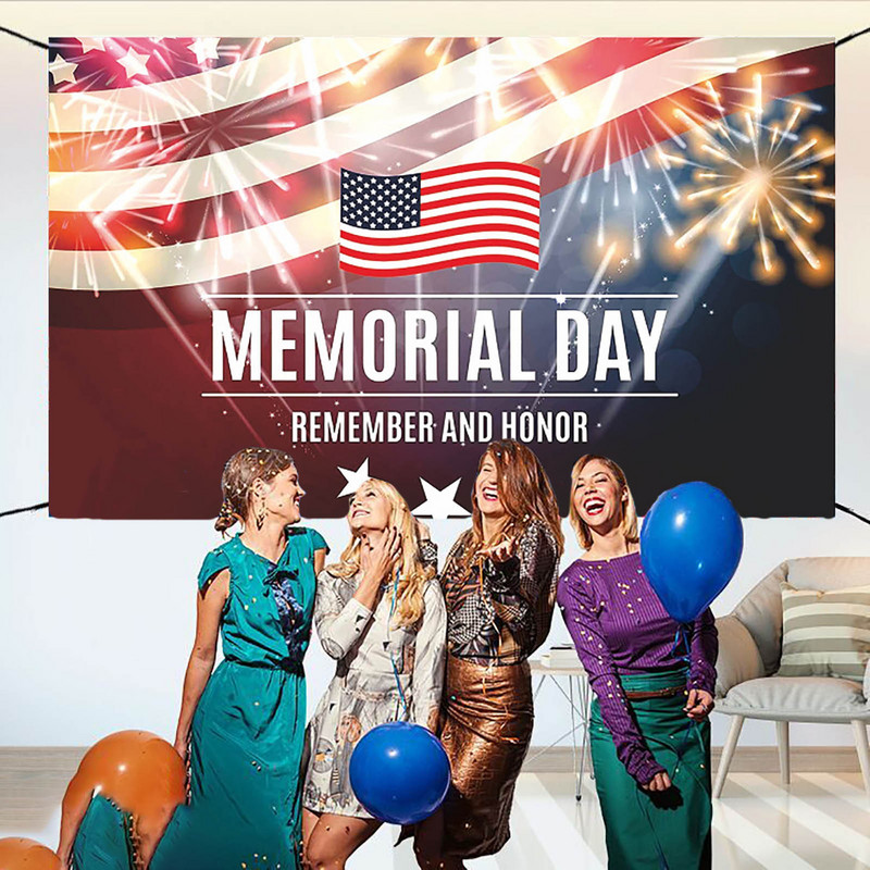 Új amerikai függetlenség napi háttérkendő, 2023. függetlenség napja szalaghirdetés háttérdísz Függetlenség napi parti L5