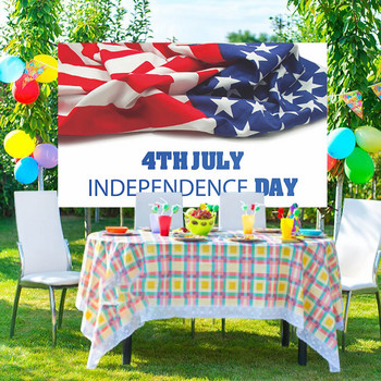 Банер за Деня на независимостта Фонова декорация Парти за Деня на независимостта 2023 г. Нов плат за фон за Деня на независимостта на Америка L5