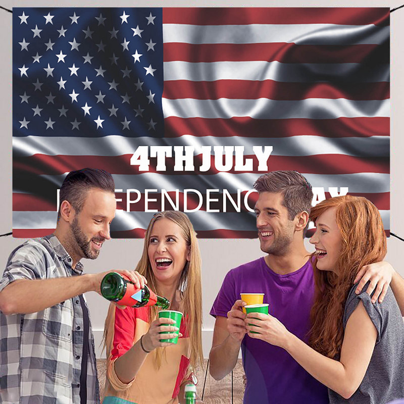 A függetlenség napja szalaghirdetés háttérdísz Függetlenségi napi parti 2023 Új amerikai függetlenség napja háttérszövet L5