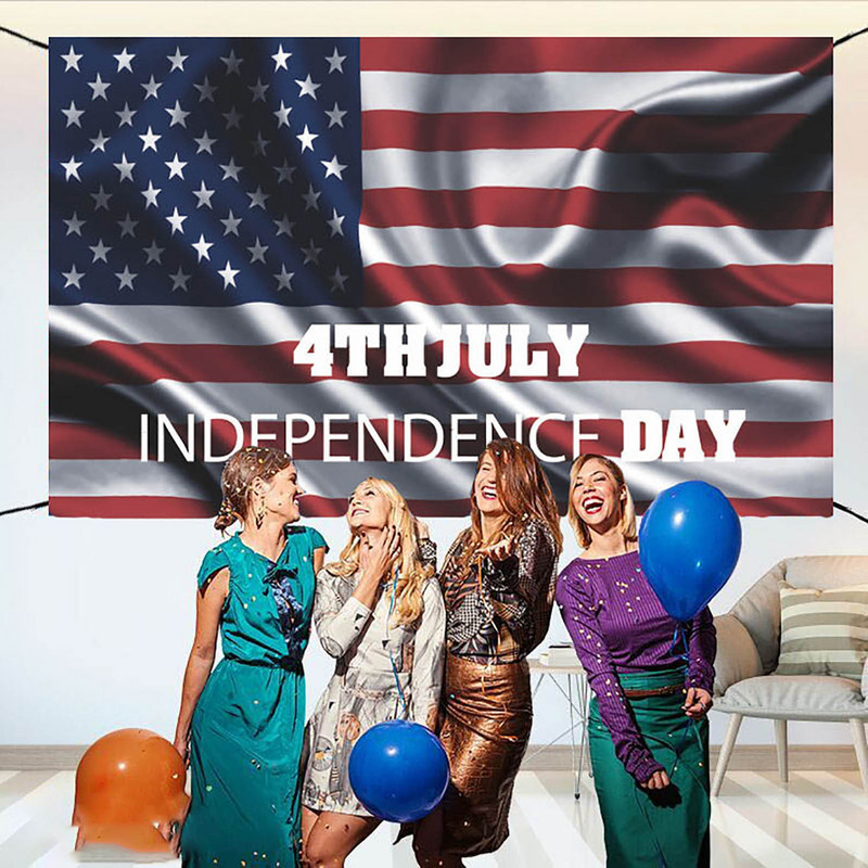 A függetlenség napja szalaghirdetés háttérdísz Függetlenségi napi parti 2023 Új amerikai függetlenség napja háttérszövet L5