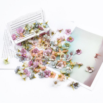 50 броя Дейзи Лафит Фалшиви цветя за скрапбукинг Сватбени декоративни цветя Направи си подаръци Кутия за бонбони Изкуствени цветя на едро