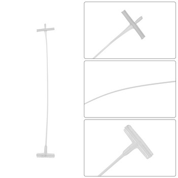 Plastmasas piekarināmo apģērbu etiķete Vairāku izmēru birku ierīces Cenas etiķetes etiķete Bieza līmes adata Standarta marķēšanas stiprinājumi