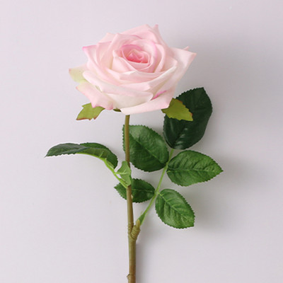 Īsts pieskāriens viltus lateksa rožu ziedi ziemeļvalstu pusdienu galds mājas dekors rozā balts mitrinošs mākslīgās rozes kāzu dekors