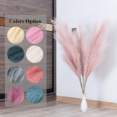 5 τμχ Pampas Μπουκέτο Τεχνητά Λουλούδια Μπουκέτο Τεχνητά Λουλούδια Αφράτο DIY Ψεύτικο καλάμι λουλουδιών για διακόσμηση σπιτιού γάμου