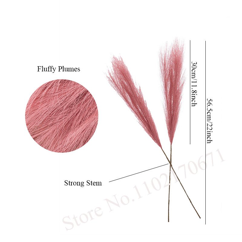 5 τμχ Pampas Μπουκέτο Τεχνητά Λουλούδια Μπουκέτο Τεχνητά Λουλούδια Αφράτο DIY Ψεύτικο καλάμι λουλουδιών για διακόσμηση σπιτιού γάμου