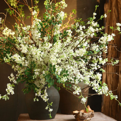 Flori artificiale 100 cm salcie de zăpadă floare de nuntă cu textura de mătase în stil pastoral american decor pentru cameră de zi Recuzită bricolaj