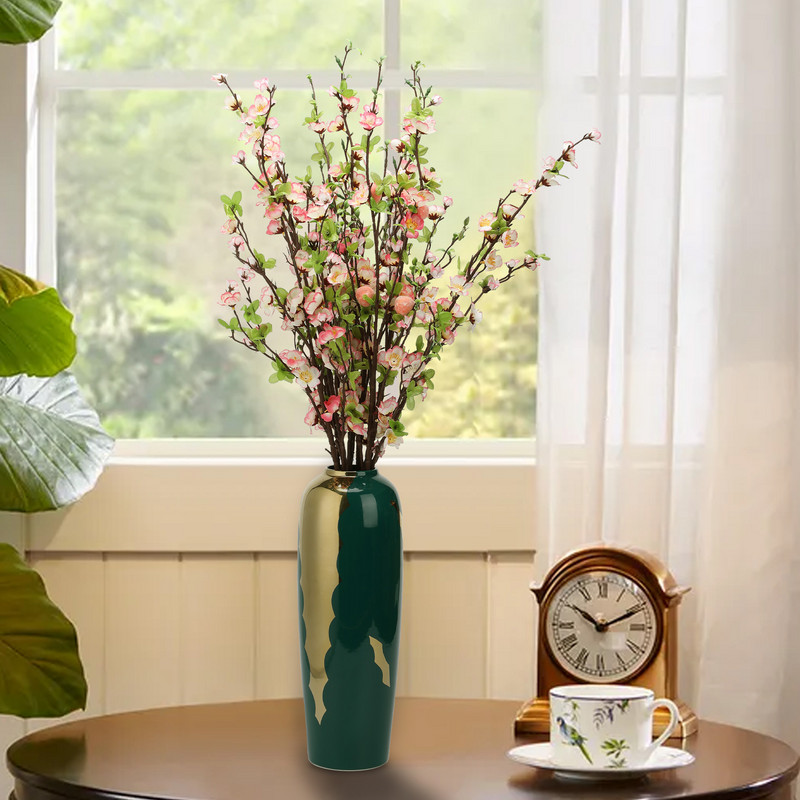 Mākslīgie ziedi 100 cm Sniega vītolu kāzu ziedi, zīda tekstūra, amerikāņu pastorālā stila dzīvojamās istabas dekorēšana, izgatavoti rekvizīti