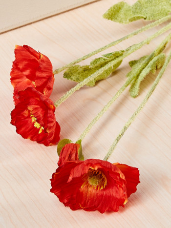 65cm 4 κλαδιά Poppy Flower Xiaoyu Poppy Silk Flower Garden Simulation Flower Wedding Home Decoration Τεχνητό λουλούδι