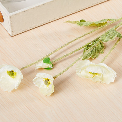 65cm 4 zari Magoņu zieds Xiaoyu Magoņu zīda puķu dārzs Kāzu simulācija Ziedu kāzu mājas dekorēšana Mākslīgais zieds