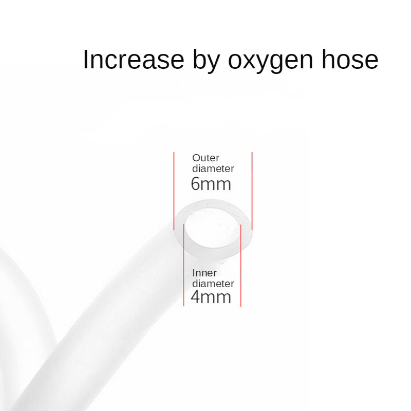 Akváriumi tartozékok 1 m/5 m/10 m oxigénszivattyú tömlő légbuborékos kővel dedikált 4*6 mm-es lágycsöves PVC rugalmas csöves akvárium kellékek