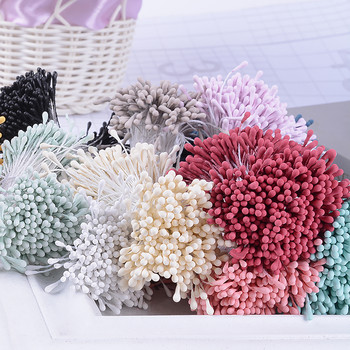 400Pcs Pistils για τεχνητά λουλούδια Double Heads Diy Flower Stamen Pistil For Needleworking Scrapbooking Γαμήλια διακόσμηση σπιτιού