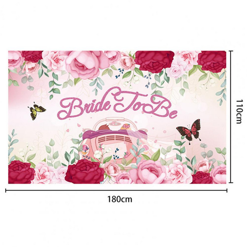 Kāzu reklāmkaroga ziedu apdruka Dekoratīva multfilmu ballītes rekvizīti Kāzu ballītes fona auduma ballītes priekšrocības