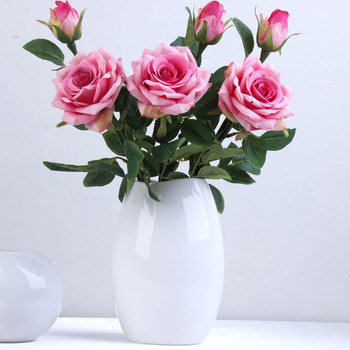 DIY Νυφικά Τεχνητά Λουλούδια Κεφάλια Ροζ Παιώνια Διακόσμηση σπιτιού Αξεσουάρ Δημιουργικά Γάμος Τεχνητά Λουλούδια Μεταξωτό Λουλούδι