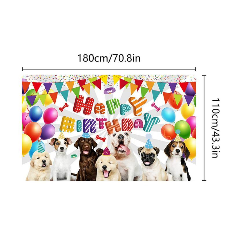 Suņa dzimšanas dienas fona ballītes fona multfilmu dekorācijas Jauki suņi svin bērna portretu Pielāgojiet fotoattēlu mājdzīvnieku daļai