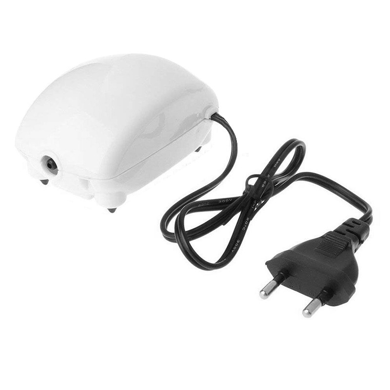 NICREW akvārija gaisa sūknis zivju tvertnes mini kompresors, viena izeja ar pretvārsta cauruli, ūdens piederumi 110V 220V 2,5W