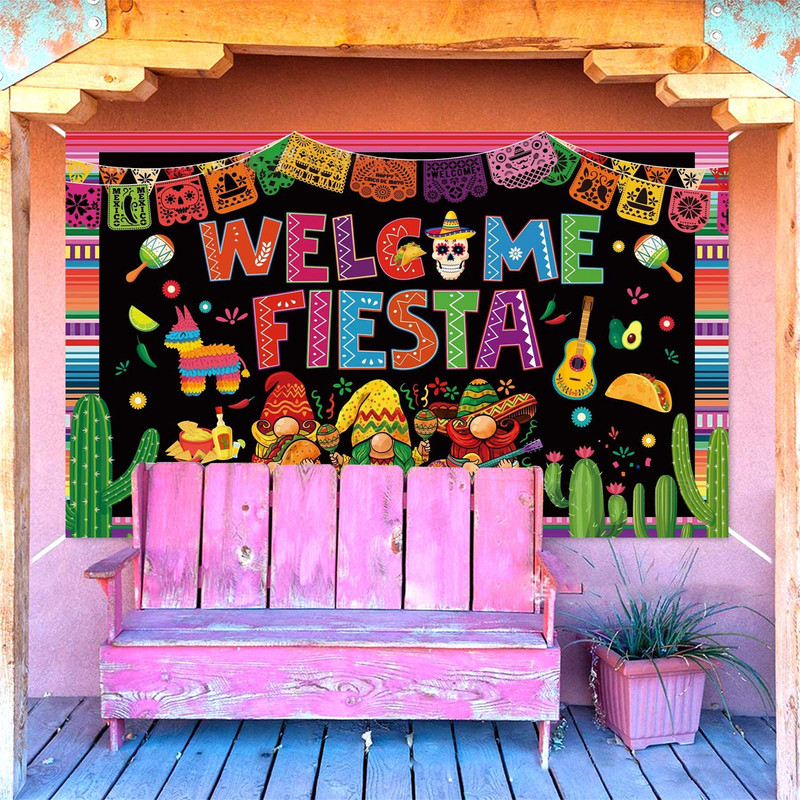 5. maija karnevāla fona auduma reklāmkarogs Meksikas dzimšanas dienas ballīte Dec. piemiņas diena Pasākumu dekorācijas Īpaša pasākuma kleitas sievietēm