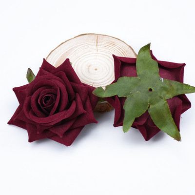 5/10 gab. Flaneļa rozes zīda ziedi sienu mākslīgie augi mājas kāzu dekorēšanai. Izgatavojiet līgavu, cepurīti, dekoratīvu puķupodu