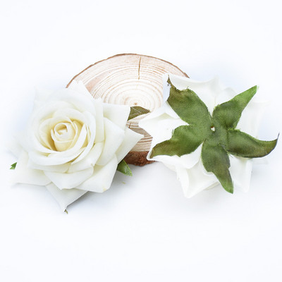 5/10 gab. Flaneļa rozes zīda ziedi sienu mākslīgie augi mājas kāzu dekorēšanai. Izgatavojiet līgavu, cepurīti, dekoratīvu puķupodu