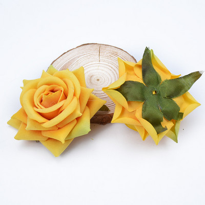 5/10 gab. Flaneļa rozes zīda ziedi sienu mākslīgie augi mājas kāzu dekorēšanai. Izgatavojiet līgavu, cepurīti, dekoratīvu puķupodu