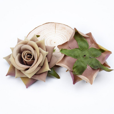 5/10 gab. Flaneļa rozes zīda ziedi sienu mākslīgie augi mājas kāzu dekorēšanai. Izgatavojiet līgavu, cepurīti, dekoratīvu puķupodu