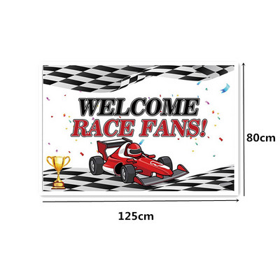 125 x 80 cm sacīkšu automašīna, daudz laimes dzimšanas dienā, fona fotogrāfiju fons bērnu dzimšanas dienas ballītei