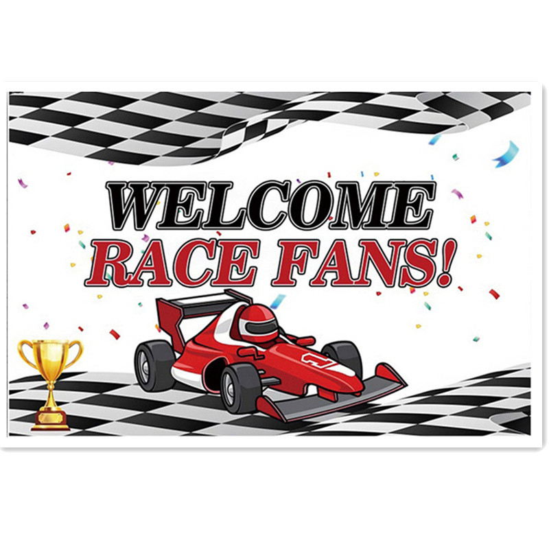 125 x 80 cm sacīkšu automašīna, daudz laimes dzimšanas dienā, fona fotogrāfiju fons bērnu dzimšanas dienas ballītei