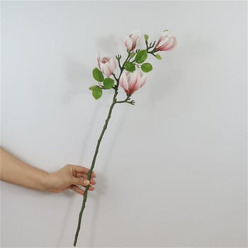 Υψηλής ποιότητας Latex Magnolia κλαδί με φύλλα τεχνητά λουλούδια σπιτική indie διακόσμηση δωματίου flores artificiales