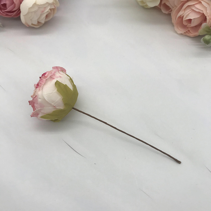 6 gabals simulācijas diy garland meža galvassegu Eiropas tējas pumpuru, karstās malas retro rožu zīda ziedu pumpuru apdares materiāls