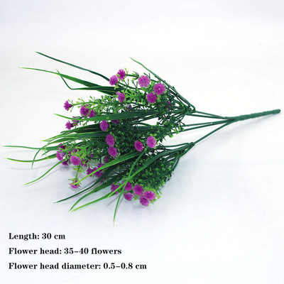 Lila 1db mindenféle gyönyörű mesterséges bazsarózsa rózsa gerbera százszorszép selyemvirág DIY házi kerti parti esküvői dekoráció hamisítvány