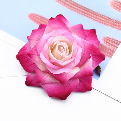 1/5 darab 10 cm bársony Rózsa fej Valentin-napi ajándékok Esküvői Menyasszonyi Kiegészítők Eltakarítás Lakberendezés Művirágok Olcsó