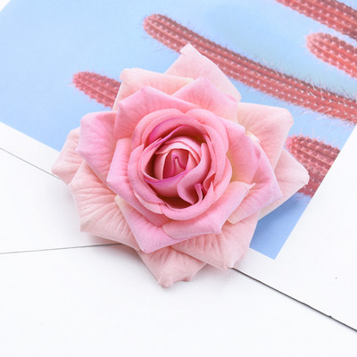 1/5 darab 10 cm bársony Rózsa fej Valentin-napi ajándékok Esküvői Menyasszonyi Kiegészítők Eltakarítás Lakberendezés Művirágok Olcsó