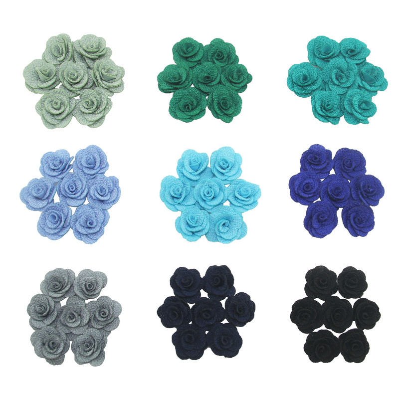 24gab lēts zieds Auduma mākslīgais zieds 2,5 cm 18 krāsas kāzu kleitu svētku dekorēšanai var sajaukt krāsas