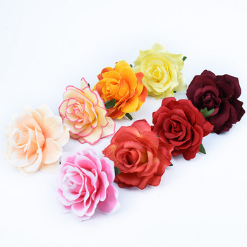 10cm Υψηλής Ποιότητας Μεταξωτά Τριαντάφυλλα Λουλούδι Τοίχου Γάμου Διακόσμηση σπιτιού Χριστουγεννιάτικη DIY καρφίτσα νυφικά αξεσουάρ Clearance Τεχνητά λουλούδια