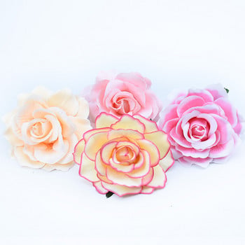 10 СМ висококачествени копринени рози цветя стена сватба домашен декор коледа направи си сам брошка булчински аксесоари освобождаване изкуствени цветя