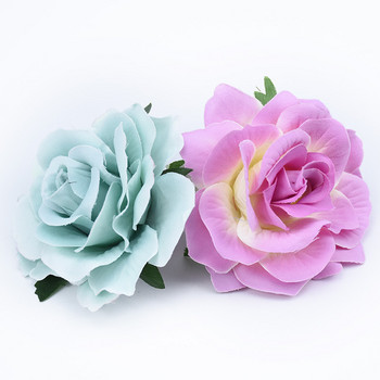 10 СМ висококачествени копринени рози цветя стена сватба домашен декор коледа направи си сам брошка булчински аксесоари освобождаване изкуствени цветя
