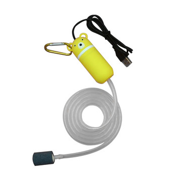 51BD Преносима мини USB помпа за аквариум Мощен заглушен компресор за пестене на енергия Fish for Tank Въздушна помпа Риболов на открито