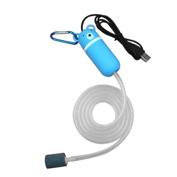 51BD Преносима мини USB помпа за аквариум Мощен заглушен компресор за пестене на енергия Fish for Tank Въздушна помпа Риболов на открито