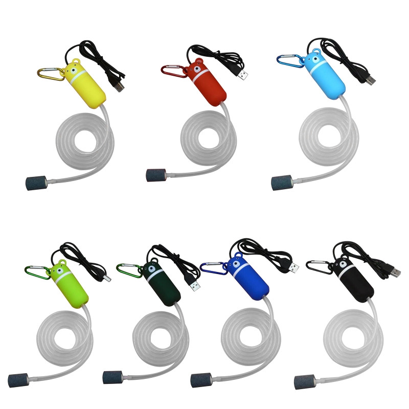 51BD pārnēsājams mini USB akvārija sūknis jaudīgs izslēgts enerģijas taupīšanas kompresors zivs tvertnē gaisa sūknim āra makšķerēšanai