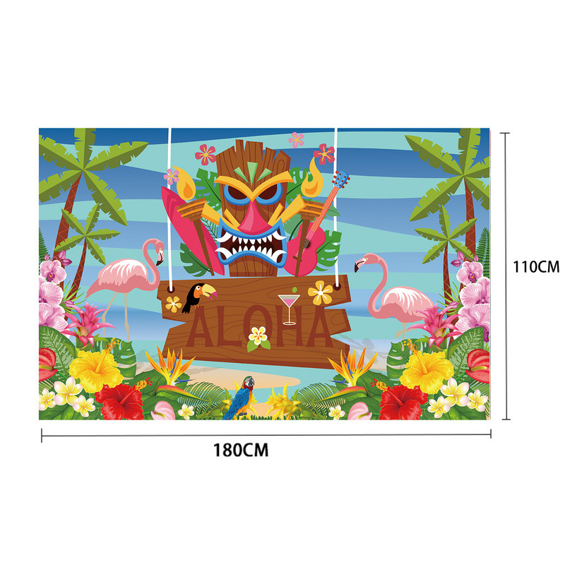 70 x 43 collu Havaju salu fona dekorēšana ballīšu noformējums Vasaras pludmale Havaju salu tematiskas palmas, bērnu duša, dzimšanas dienas kāzu fotoattēla fons