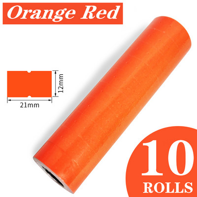 10 tekercs 21 mm x 12 mm árcímke utántöltő ár címke jelzése MX-5500 ár pisztolycímkéző élelmiszerbolt ár matricához