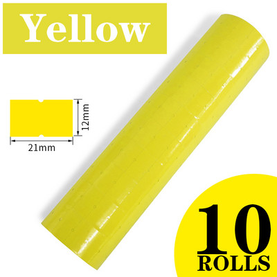 10 tekercs 21 mm x 12 mm árcímke utántöltő ár címke jelzése MX-5500 ár pisztolycímkéző élelmiszerbolt ár matricához