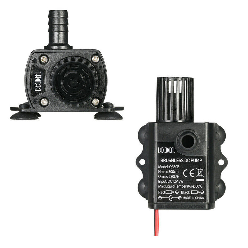 DC 12V 280L/H 5W harjadeta sukelveepump akvaariumi tiigi paagi tarvikud elektriline vee tsirkulatsiooniga purskkaev