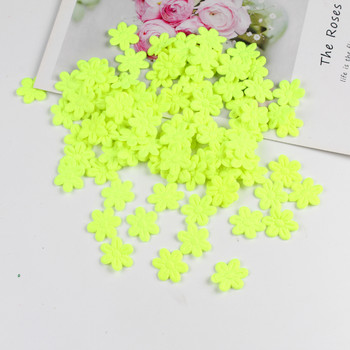 100 τεμ. Τεχνητά λουλούδια ύφασμα τσόχα με πέντε πέταλα με ανάγλυφο λουλούδι Fake Flower for Wedding Home Decor DIY Scrapbooking Wreath lore